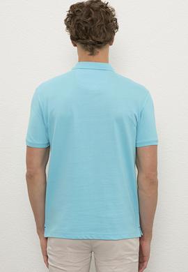 Erkek Turkuaz Basic Tişört - 50222632278
