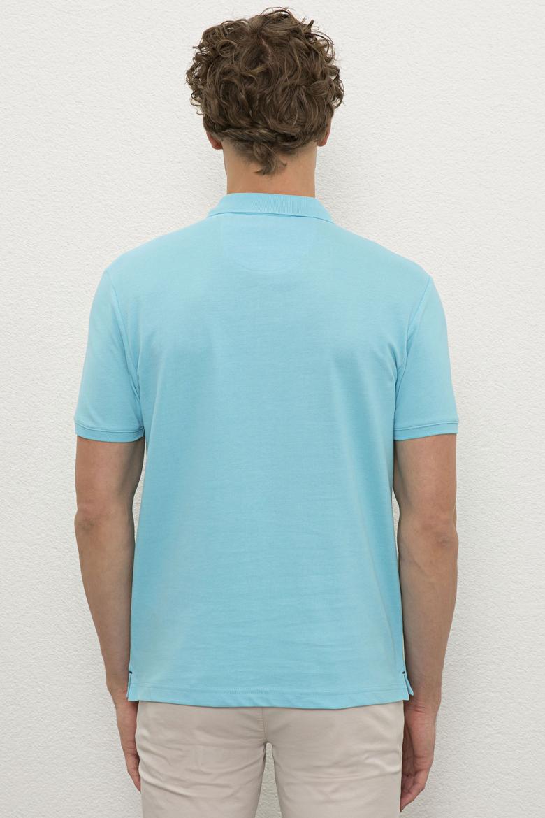 Erkek Turkuaz Basic Tişört - 50222632278