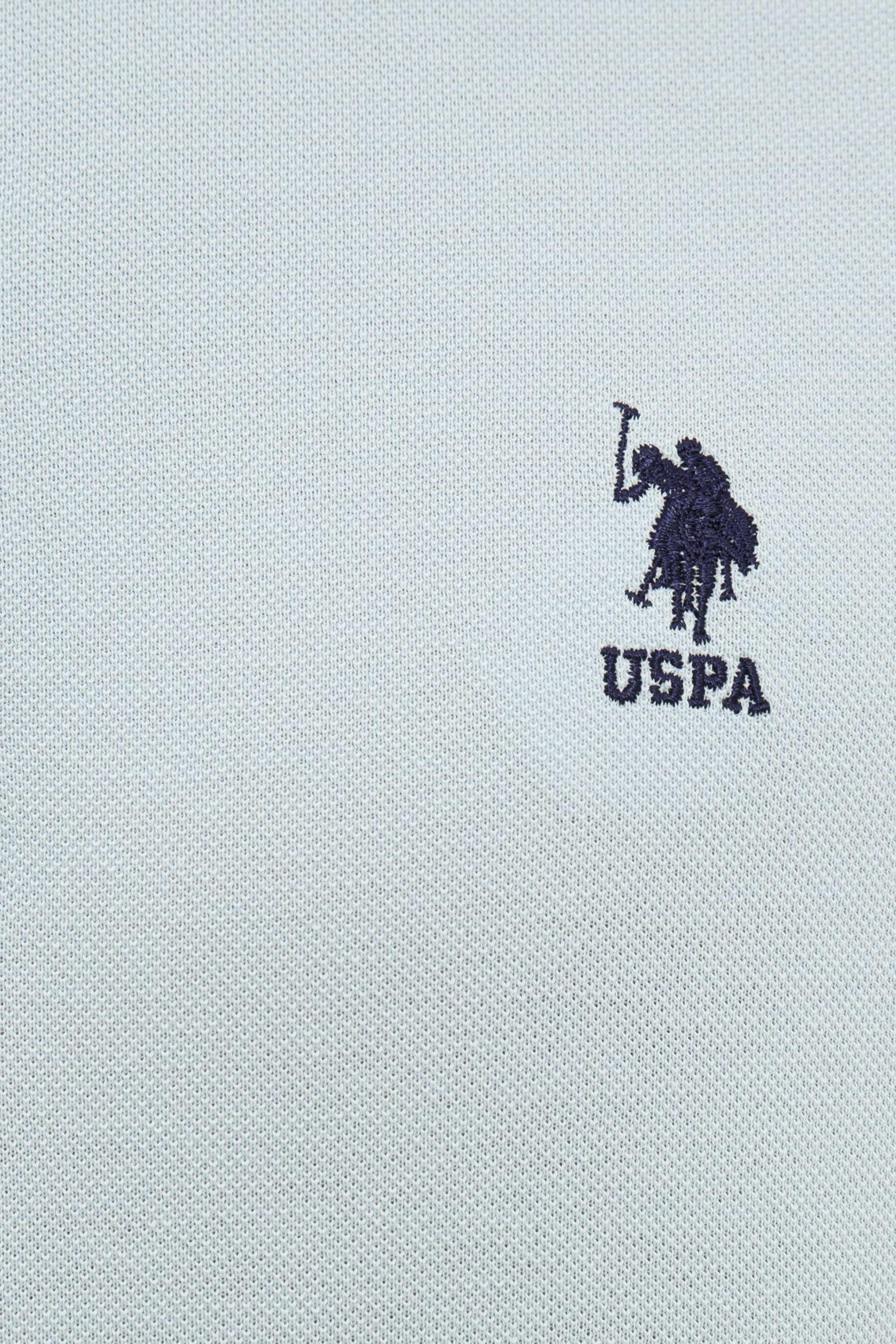 Erkek Acık İndigo Polo Yaka Basic T-Shirt