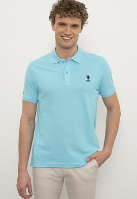 Erkek Turkuaz Basic Tişört - 50222632278