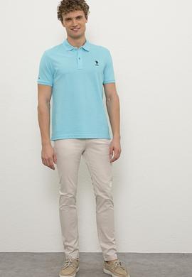 Erkek Turkuaz Basic Tişört - 50222632278