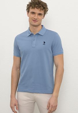 Erkek İndigo Basic Tişört - 50222632038