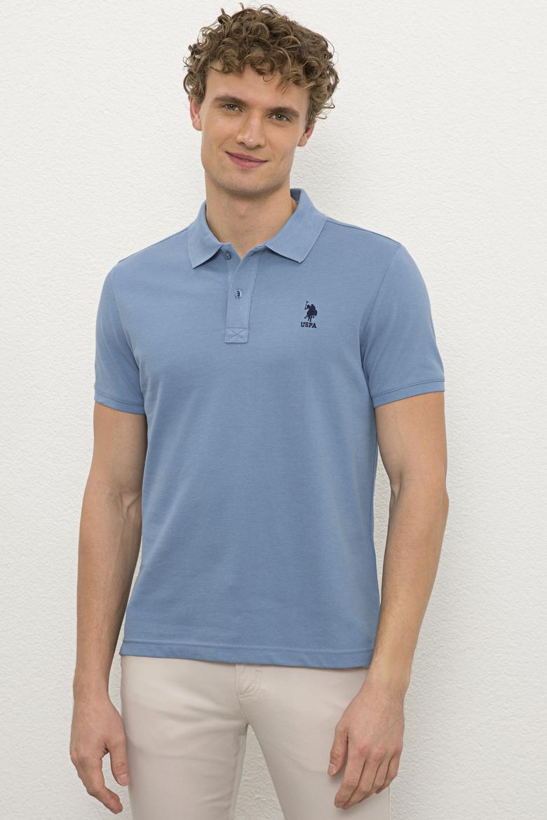 Erkek İndigo Basic Tişört