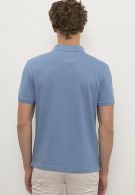 Erkek İndigo Basic Tişört - 50222632038