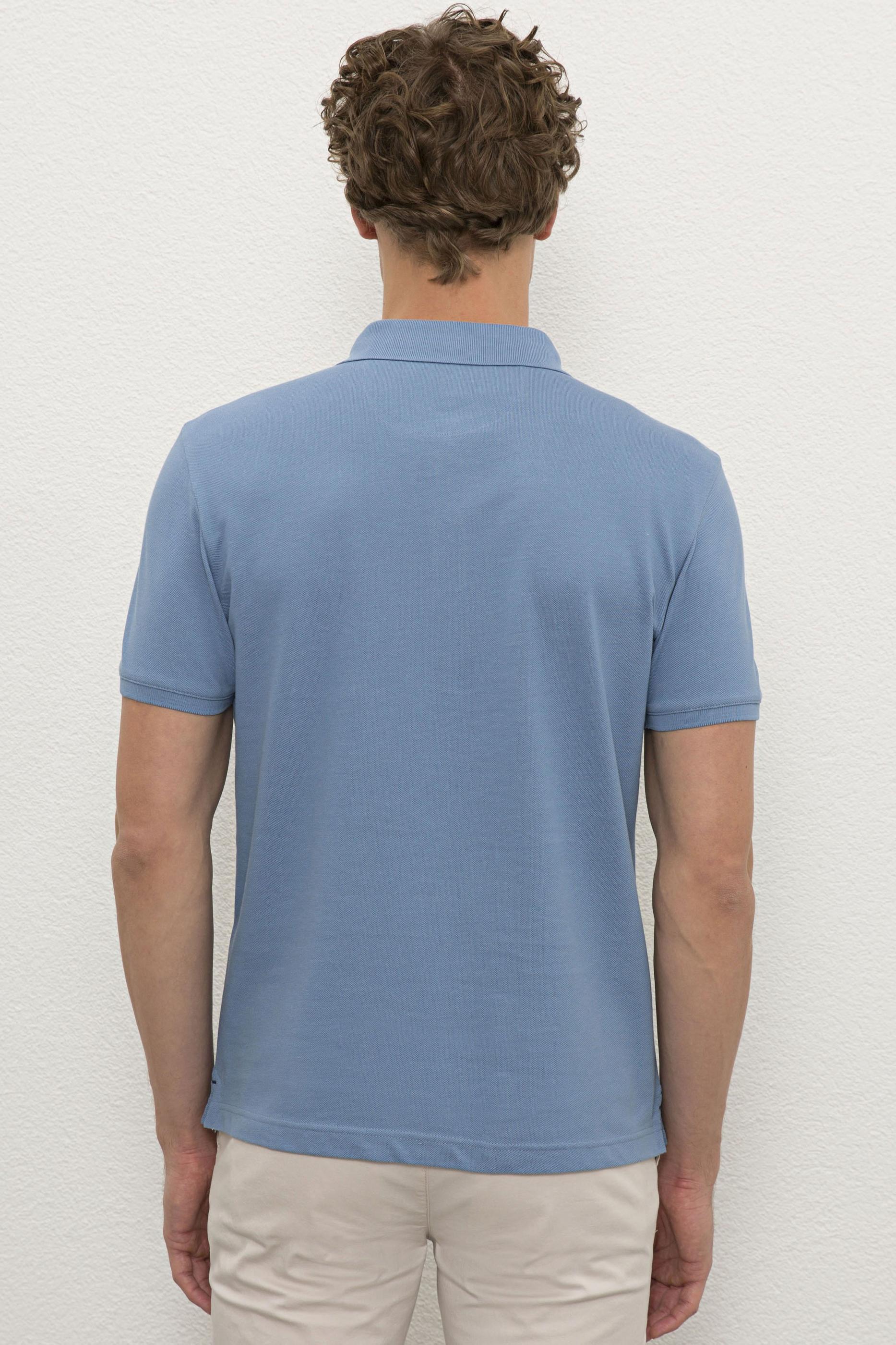 Erkek İndigo Basic Tişört