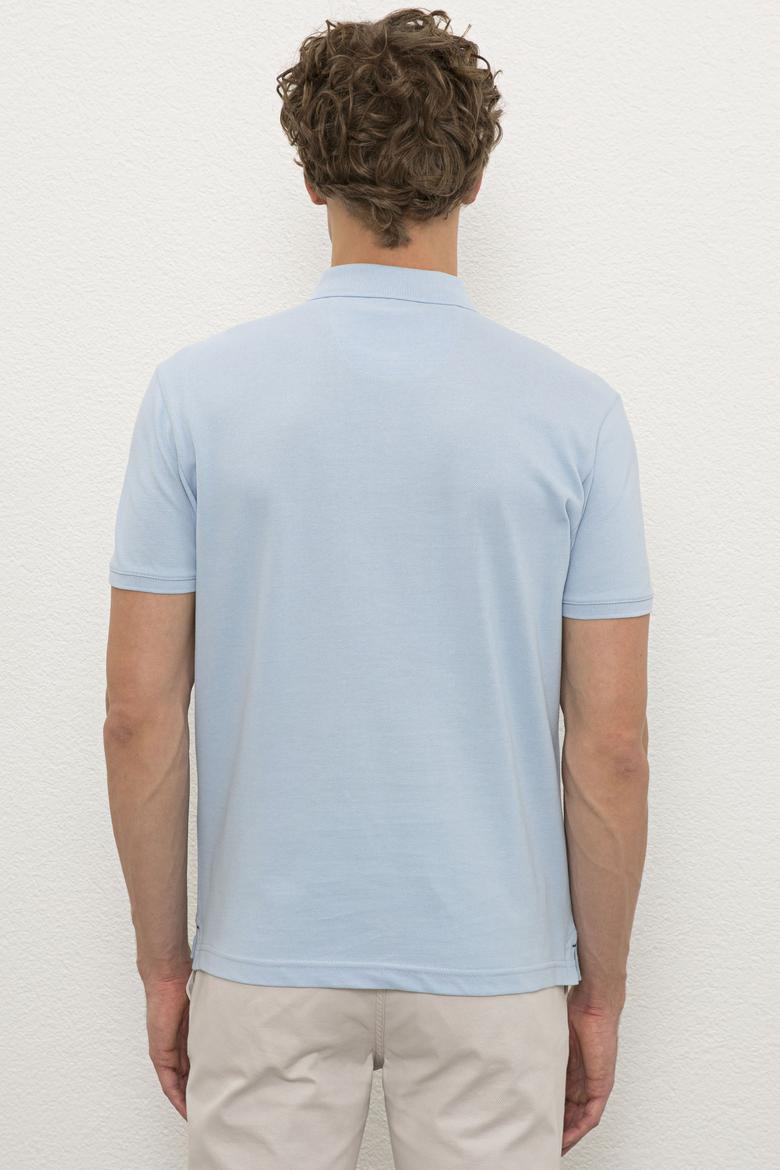 Erkek Mavi Basic Tişört - 50222632078