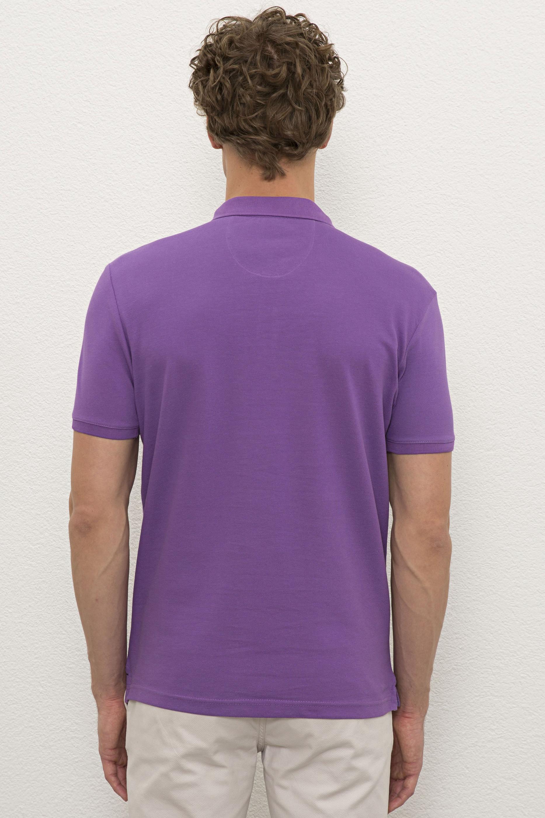 Erkek Menekşe Basic Tişört