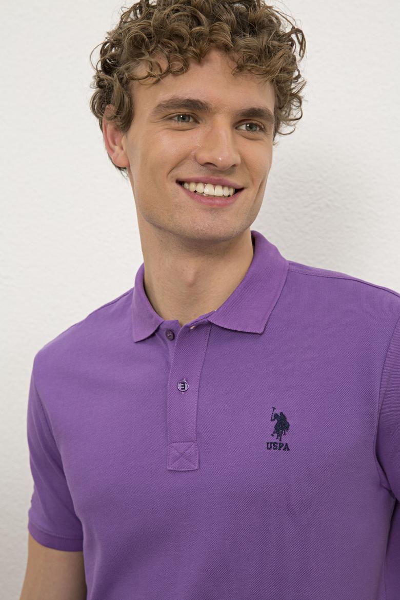 Erkek Menekşe Basic Tişört - 50222632088