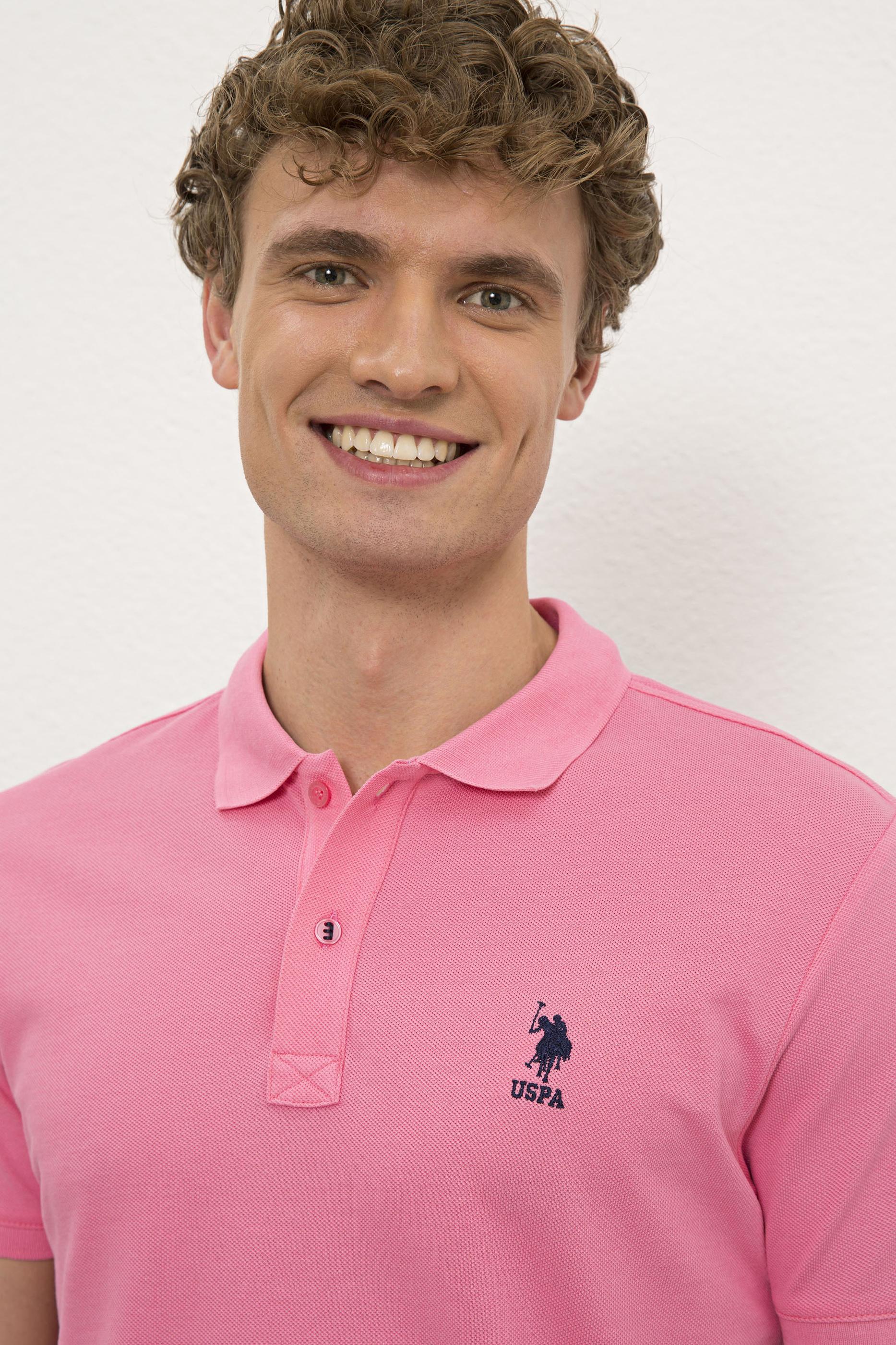 Erkek Pembe Basic Tişört