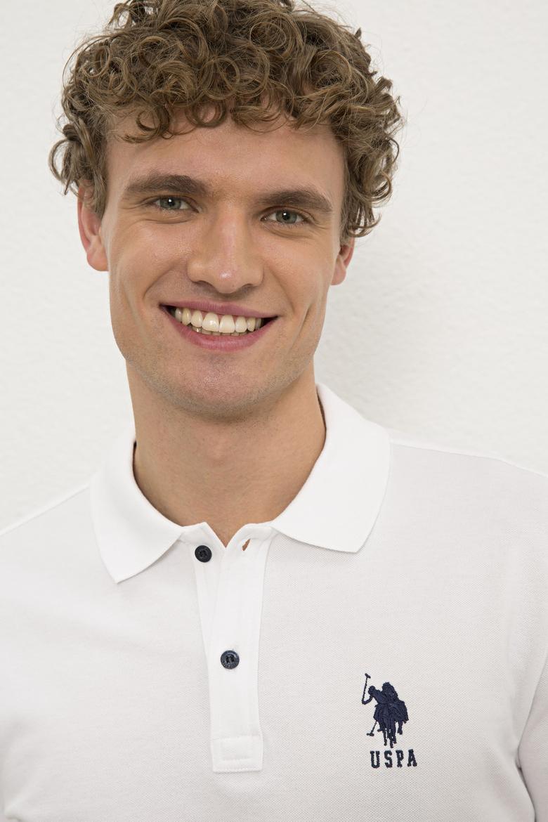 Erkek Beyaz Polo Yaka T-Shirt Basic - 50221070001