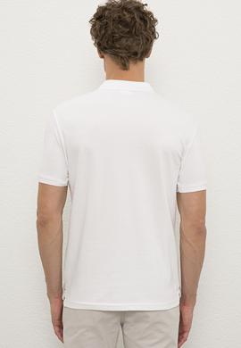 Erkek Beyaz Polo Yaka T-Shirt Basic - 50221070001