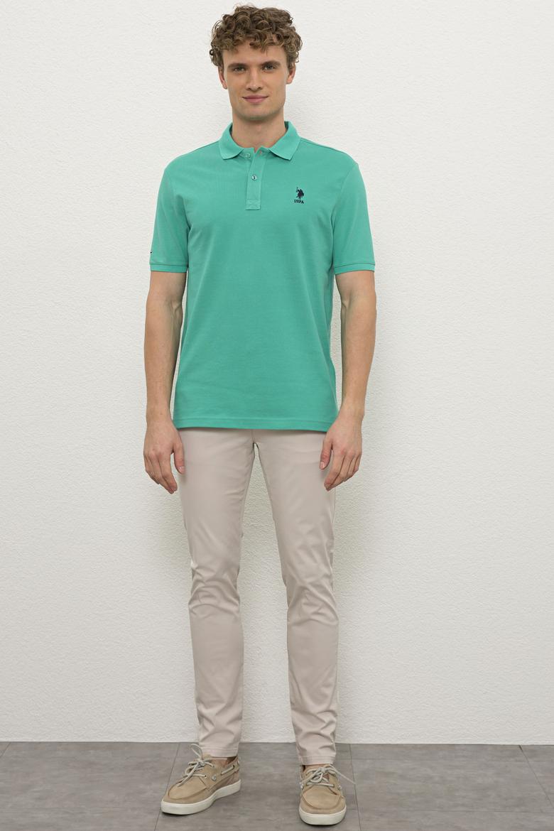 Erkek Yeşil Polo Yaka T-Shirt Basic - 50222614111