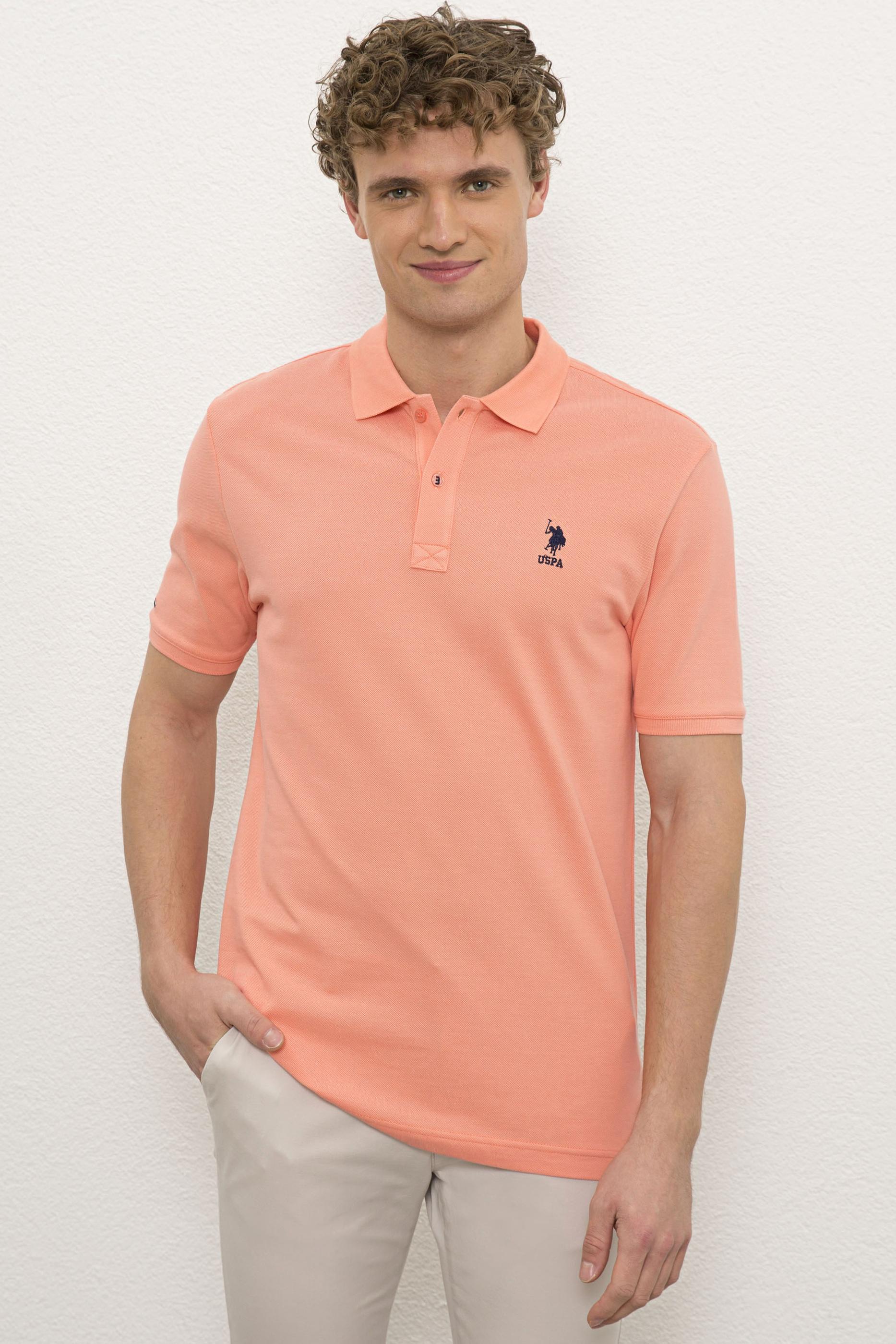 Erkek Somon Polo Yaka T-Shirt Basic