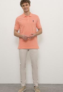 Erkek Somon Polo Yaka T-Shirt Basic - 50222614083