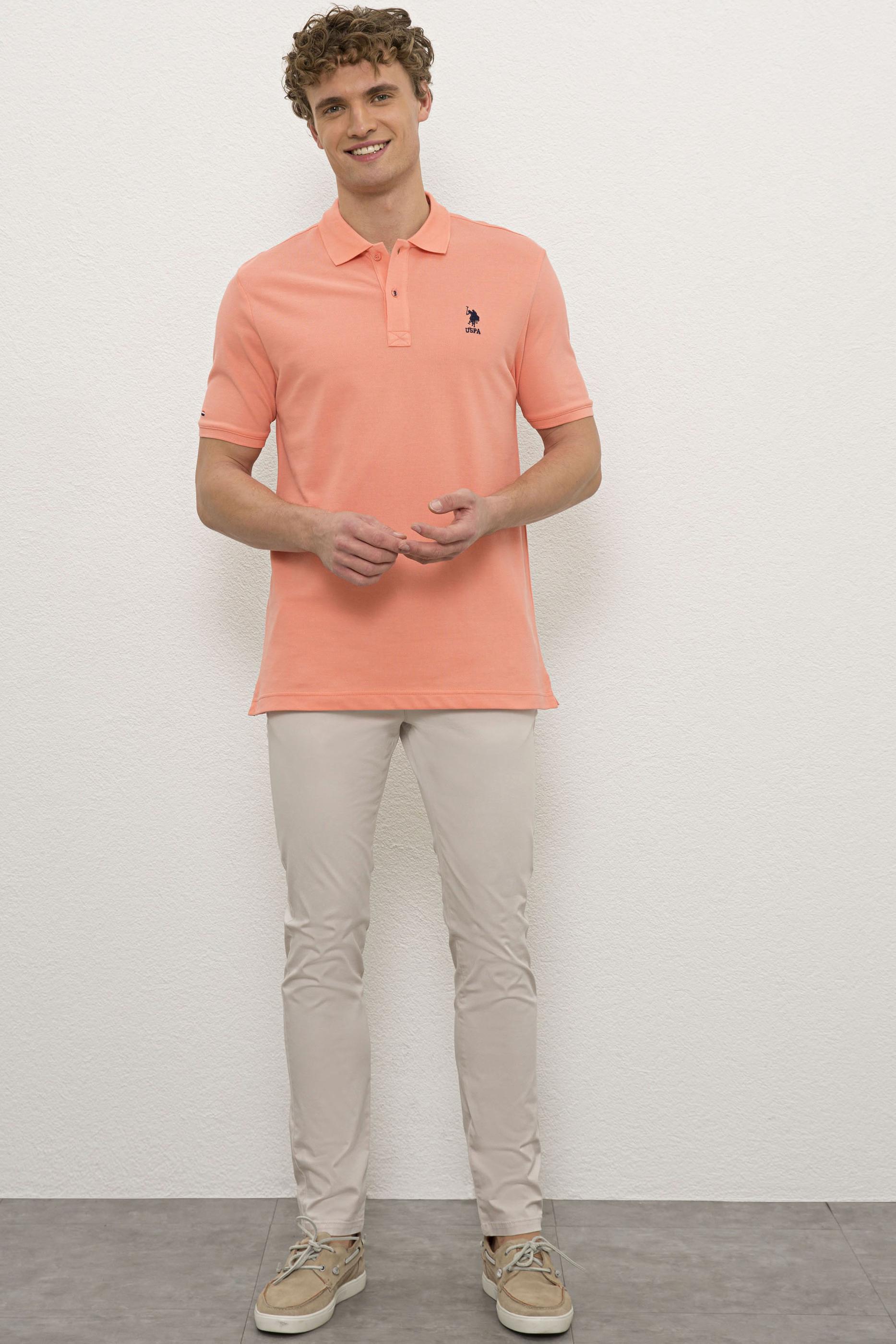Erkek Somon Polo Yaka T-Shirt Basic