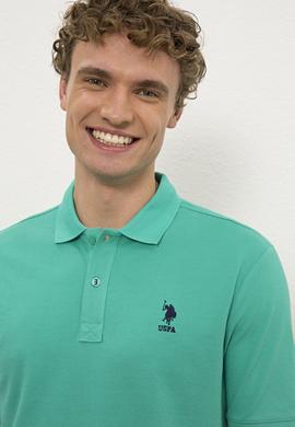 Erkek Yeşil Polo Yaka T-Shirt Basic - 50222614111