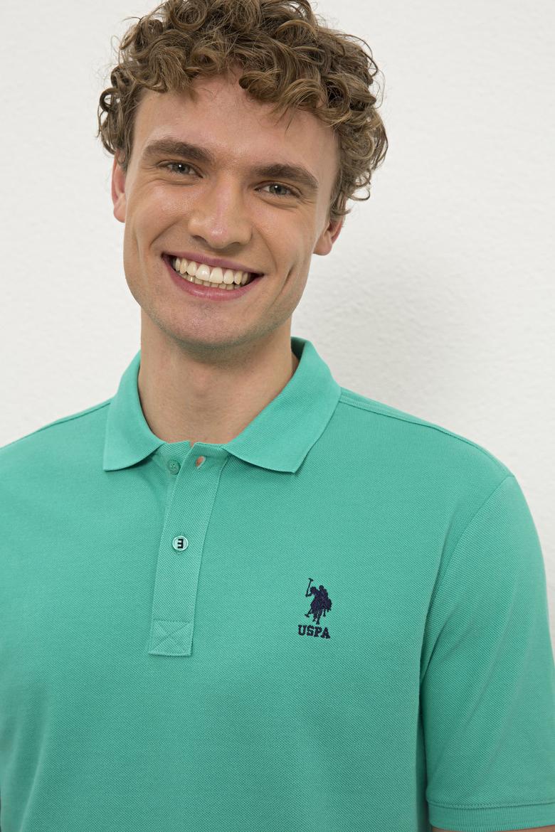 Erkek Yeşil Polo Yaka T-Shirt Basic - 50222614111