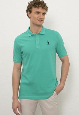 Erkek Yeşil Polo Yaka T-Shirt Basic - 50222614111