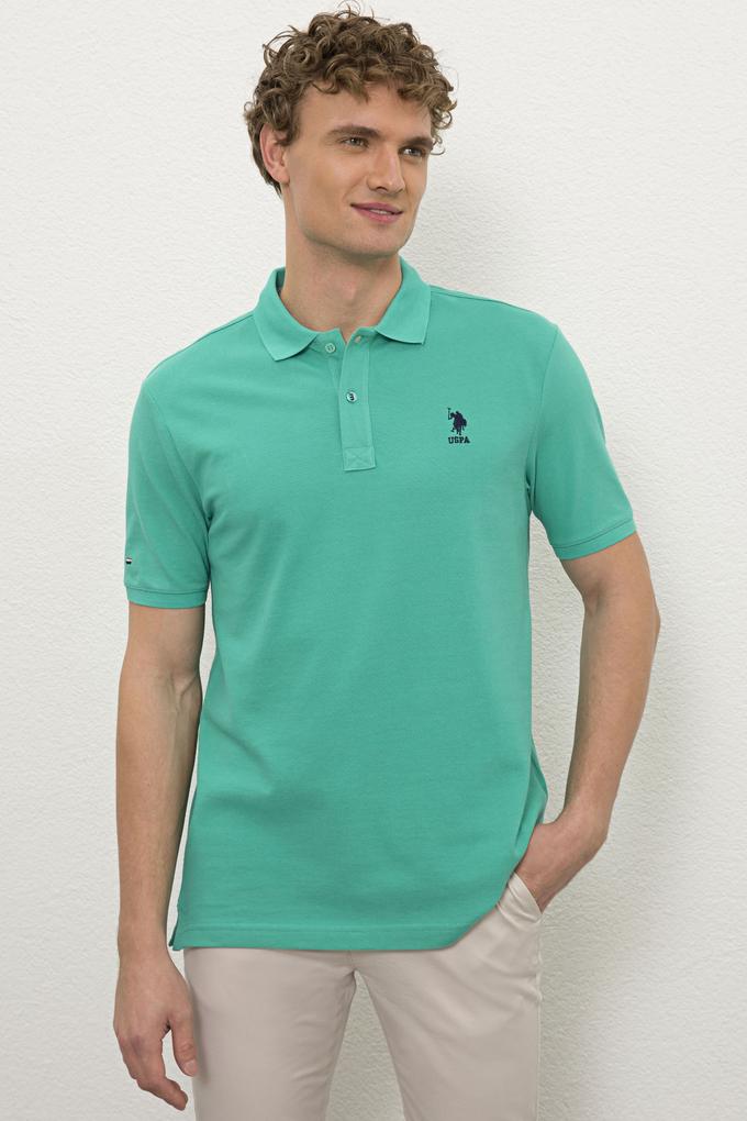 Erkek Yeşil Polo Yaka T-Shirt Basic