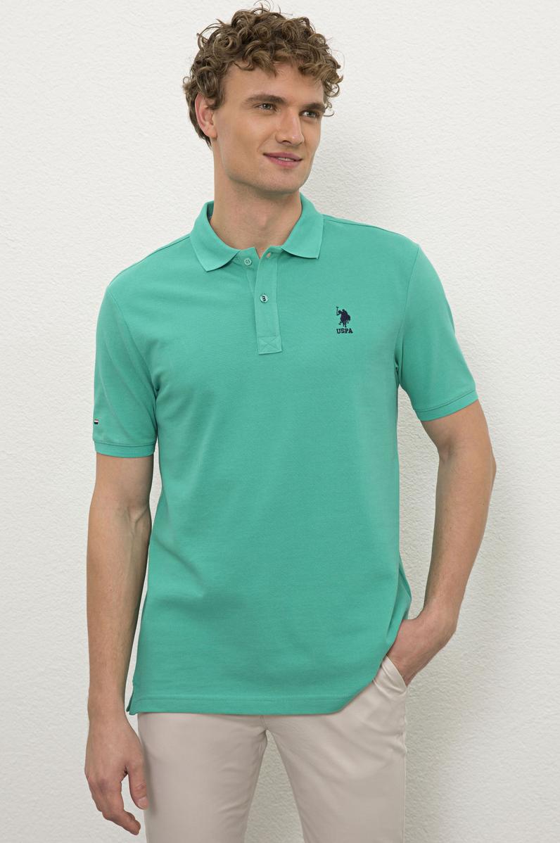 Erkek Yeşil Polo Yaka T-Shirt Basic