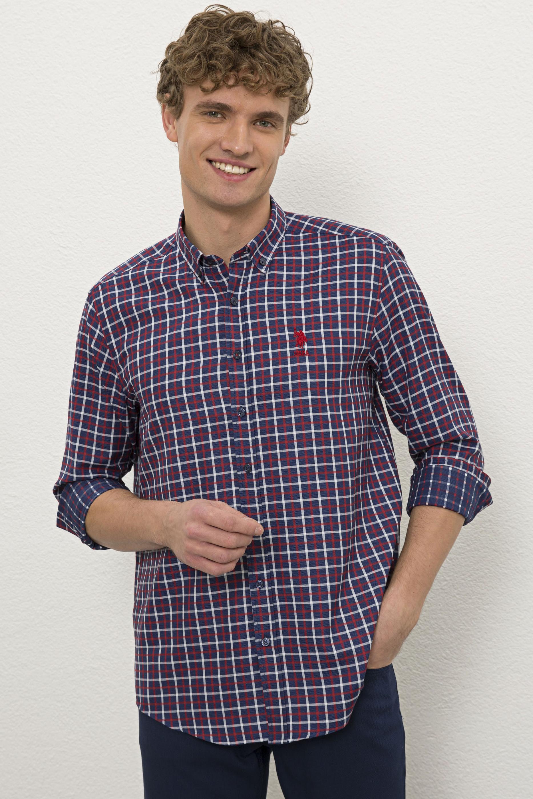 Erkek Kırmızı Gömlek Uzunkol