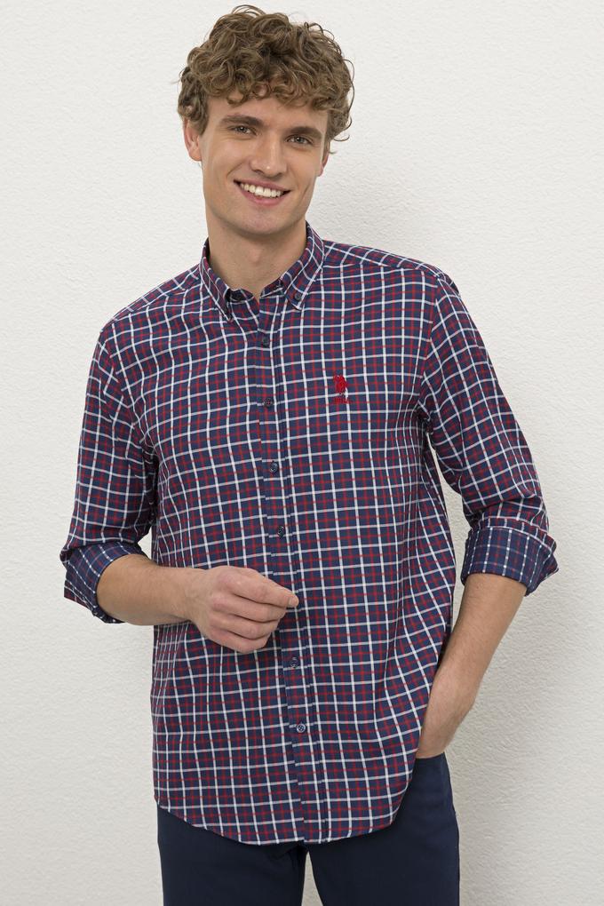 Erkek Kırmızı Gömlek Uzunkol