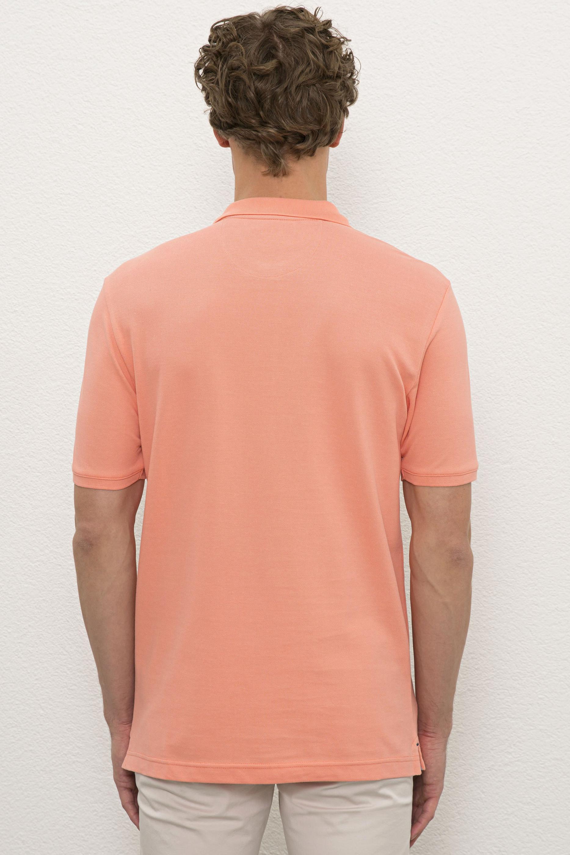 Erkek Somon Polo Yaka T-Shirt Basic