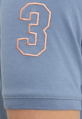 Erkek İndigo Polo Yaka T-Shirt Basic - 50221070018