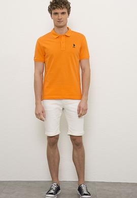 Erkek Turuncu Polo Yaka T-Shirt Basic - 50222632189