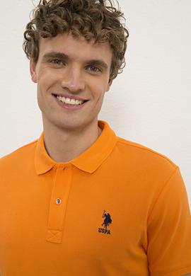 Erkek Turuncu Polo Yaka T-Shirt Basic - 50222632189