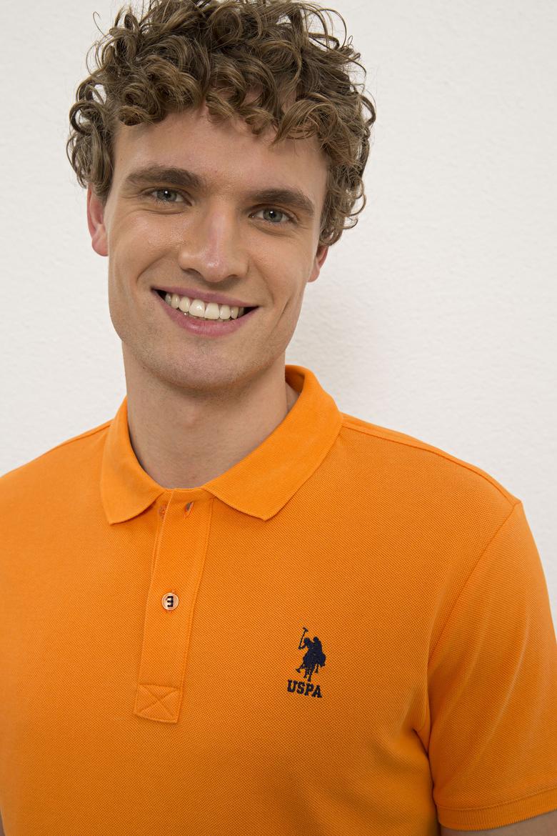 Erkek Turuncu Polo Yaka T-Shirt Basic - 50222632189