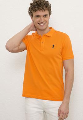 Erkek Turuncu Polo Yaka T-Shirt Basic - 50222632189