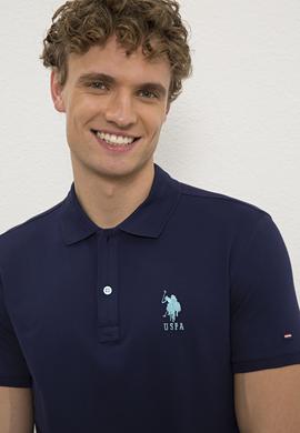 Erkek Lacivert Polo Yaka T-Shirt Basic - 50221070039