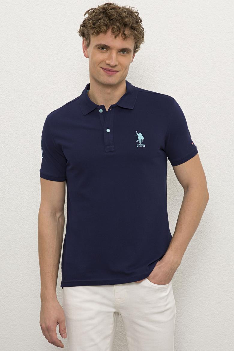 Erkek Lacivert Polo Yaka T-Shirt Basic