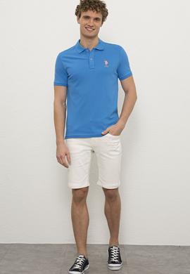 Erkek Kobalt Polo Yaka T-Shirt Basic - 50221070079