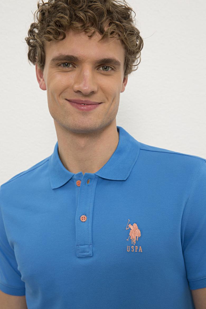 Erkek Kobalt Polo Yaka T-Shirt Basic - 50221070079