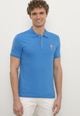 Erkek Kobalt Polo Yaka T-Shirt Basic - 50221070079