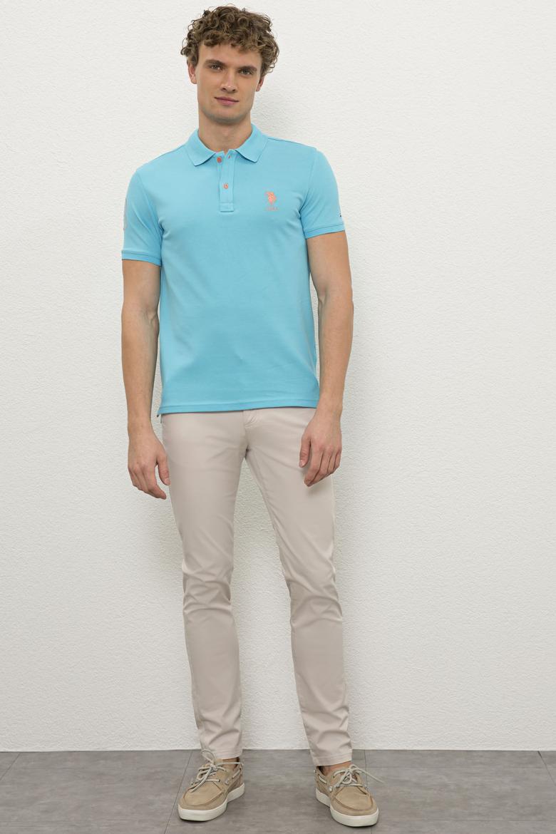 Erkek Turkuaz Basic Tişört - 50221070089