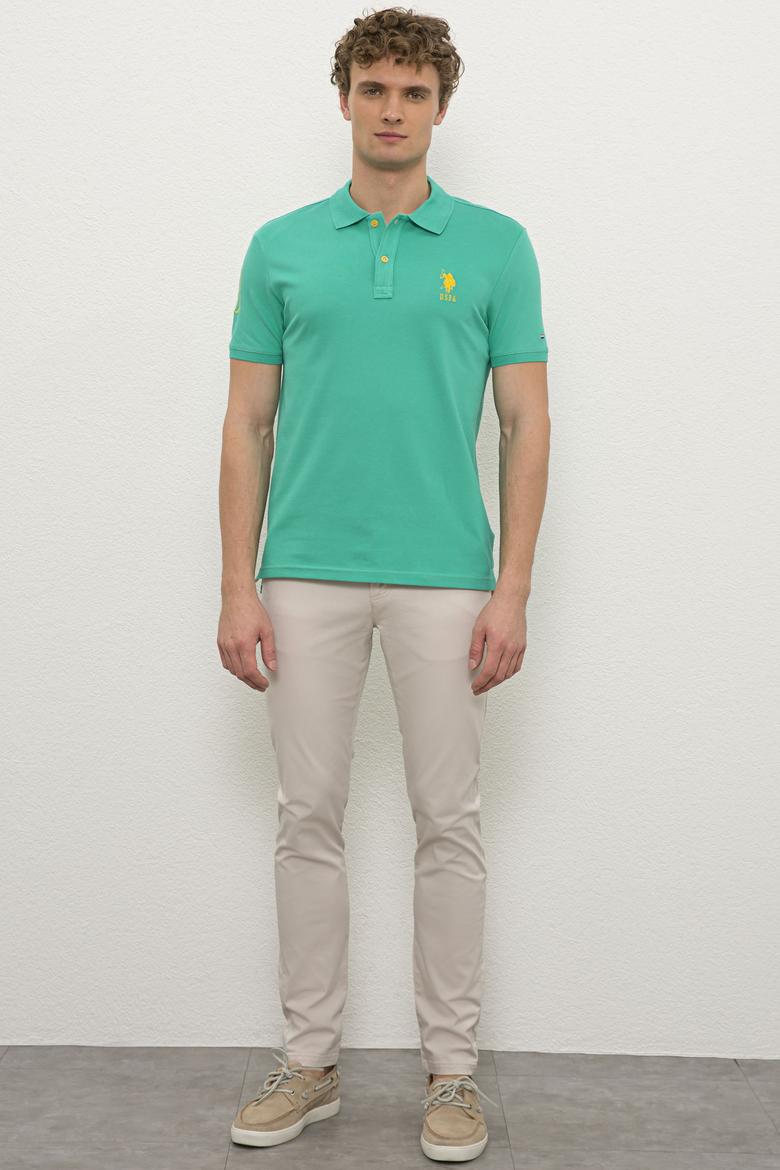 Erkek Yeşil Polo Yaka T-Shirt Basic - 50221070069