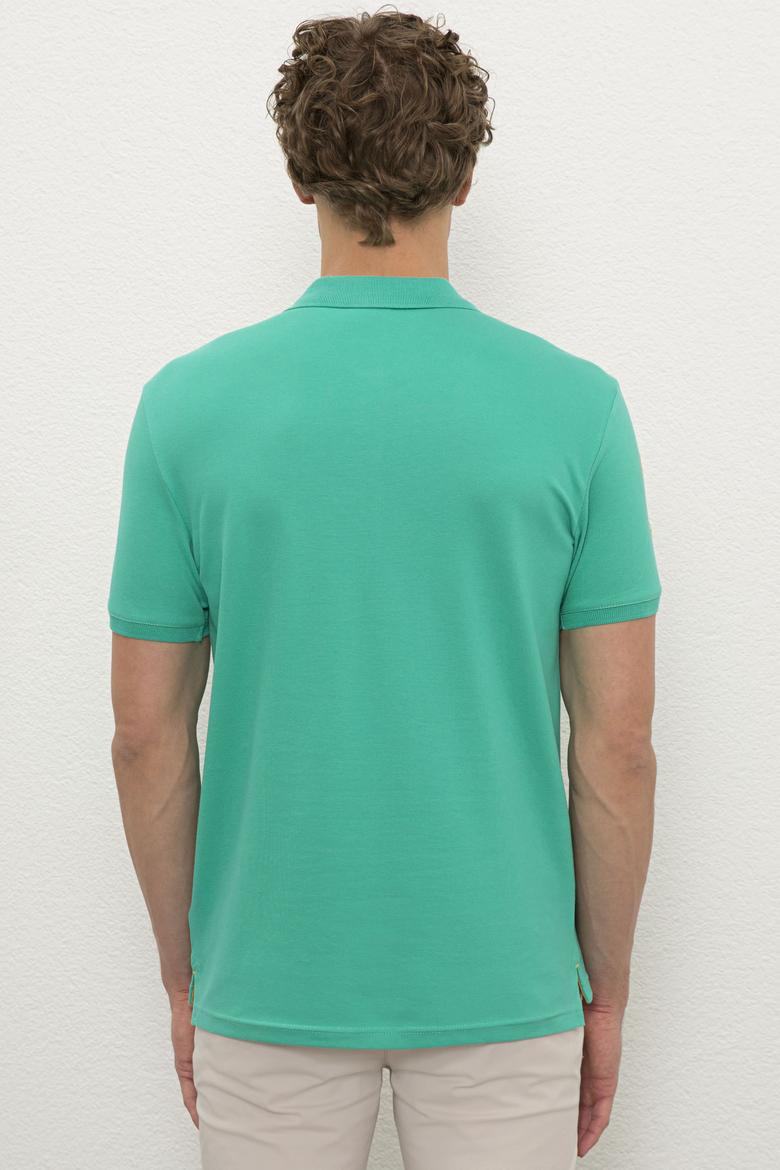 Erkek Yeşil Polo Yaka T-Shirt Basic - 50221070069