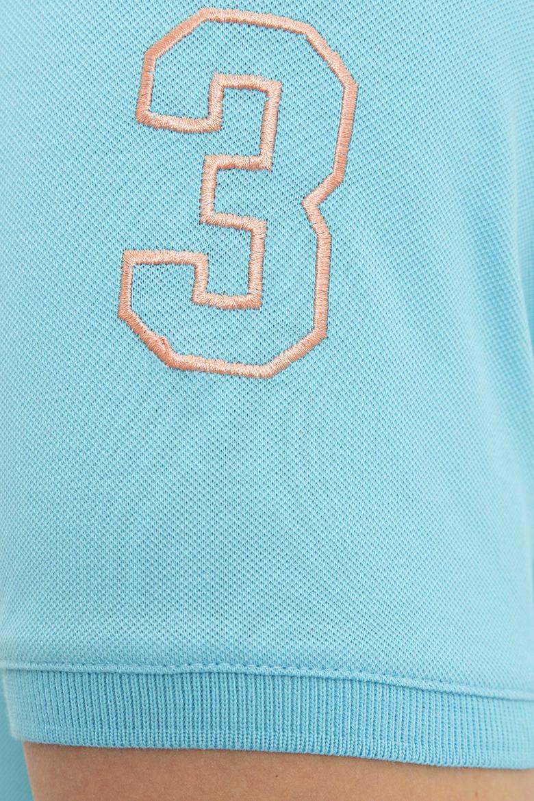 Erkek Turkuaz Basic Tişört - 50221070089