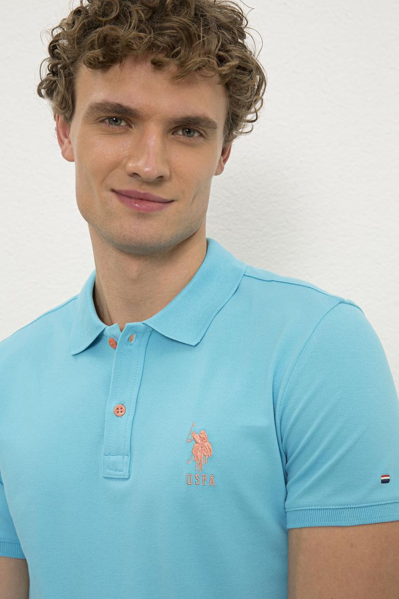 Erkek Turkuaz Basic Tişört - 50221070089