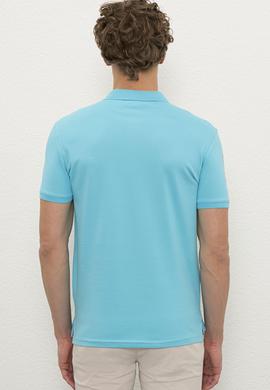 Erkek Turkuaz Basic Tişört - 50221070089