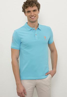 Erkek Turkuaz Basic Tişört - 50221070089