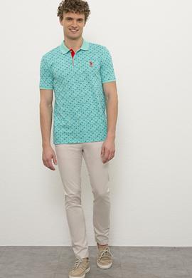 Erkek Mint Yeşili Polo Yaka T-Shirt - 50217898008