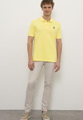 Erkek Sarı  Polo Yaka T-Shirt Basic - 50222614068