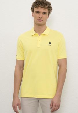 Erkek Sarı  Polo Yaka T-Shirt Basic - 50222614068