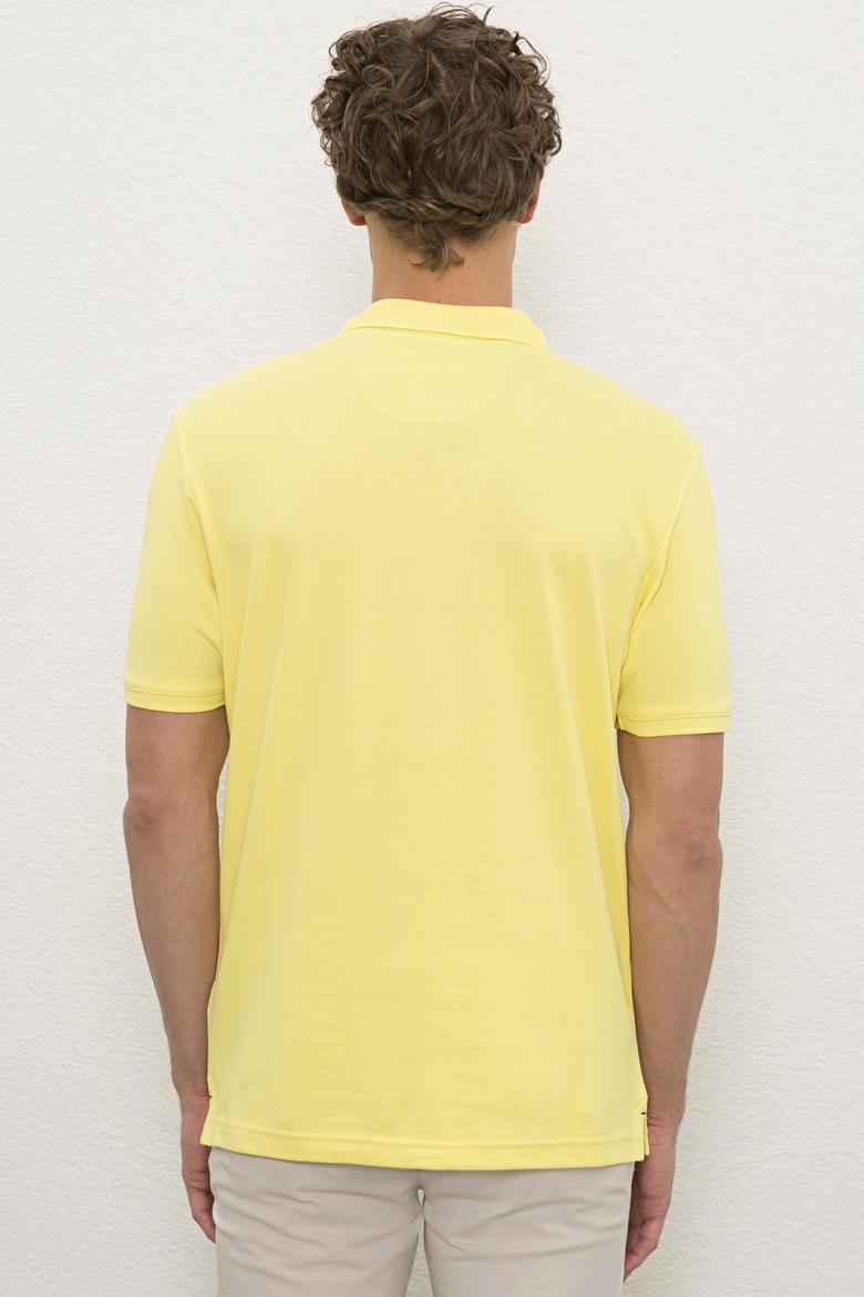 Erkek Sarı  Polo Yaka T-Shirt Basic - 50222614068