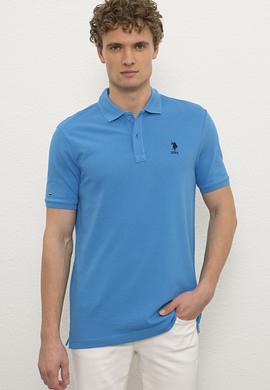 Erkek Kobalt Mavi Basic Tişört - 50222614141