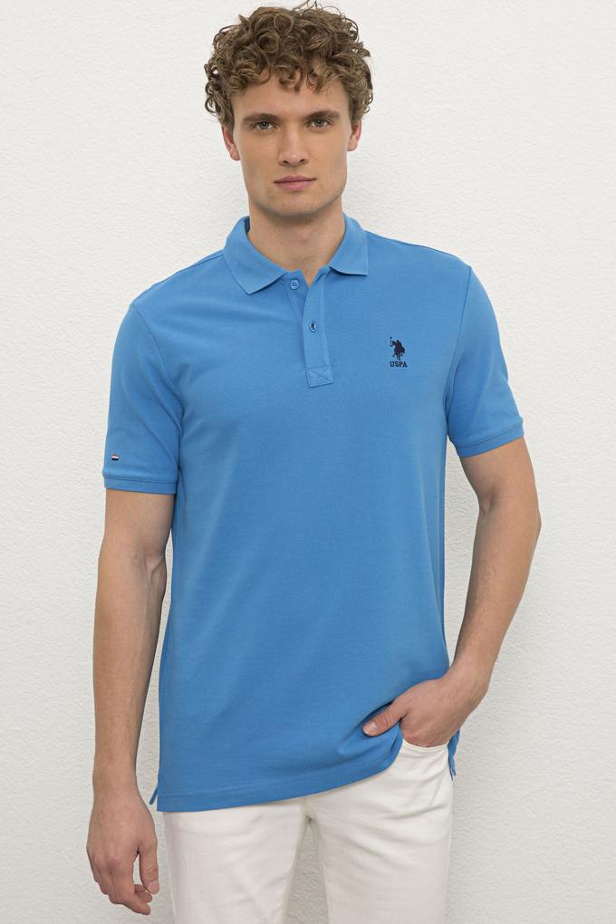 Erkek Kobalt Mavi Basic Tişört